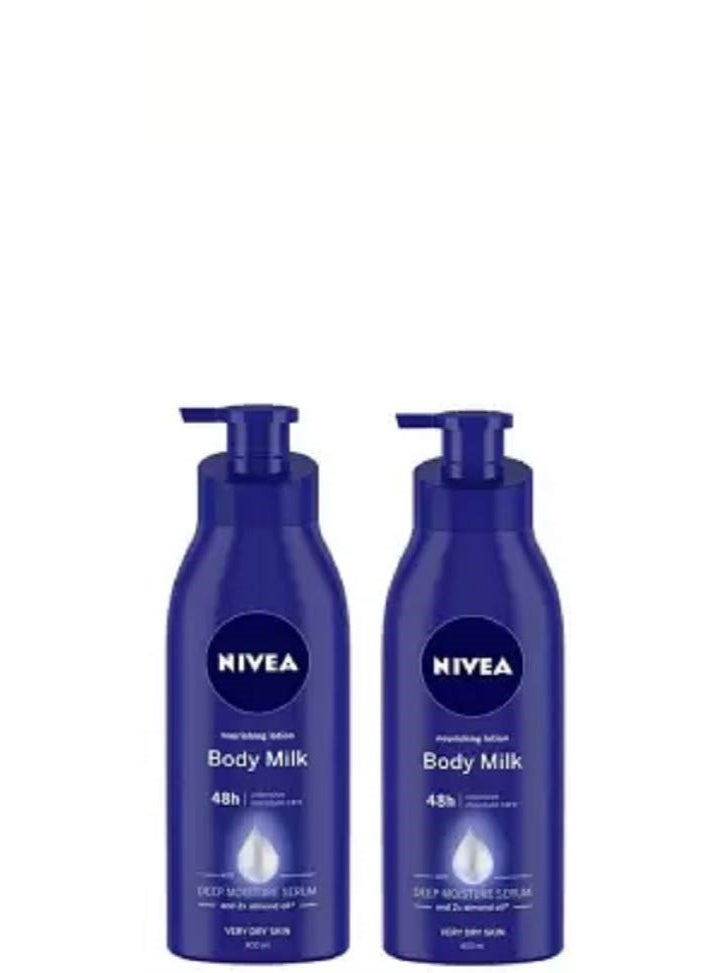 Nivea Body Milk Nourishing Lotion 400ml (Pack of 4) - Image 2